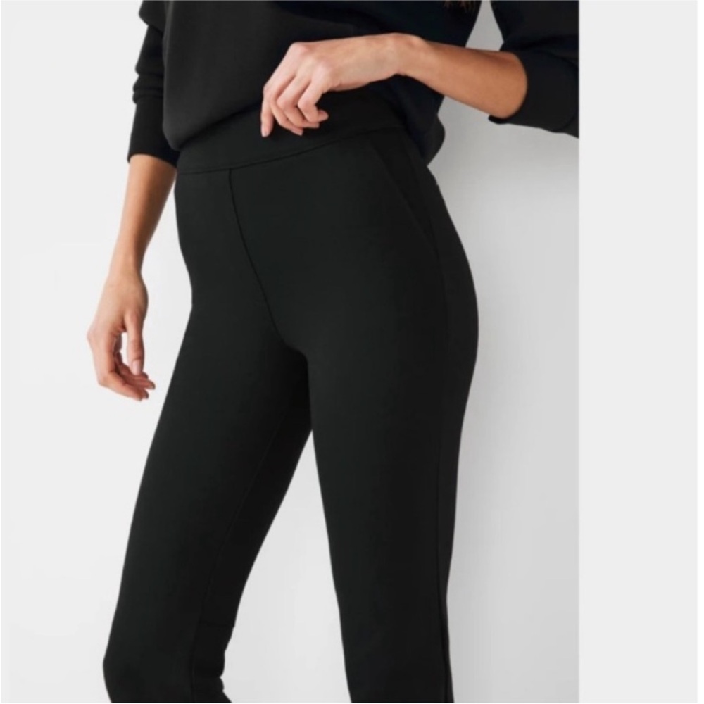 SPANX Super Smooth Perfect Fit Ponte Kick Flare Black trouser pant - Picture 2 of 12